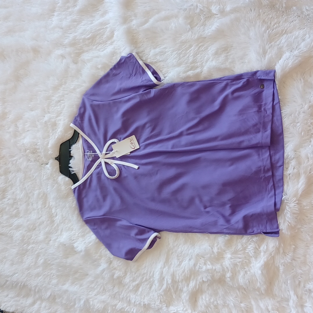 Cracked Wheat Bow Tie Top women's sz large nwt